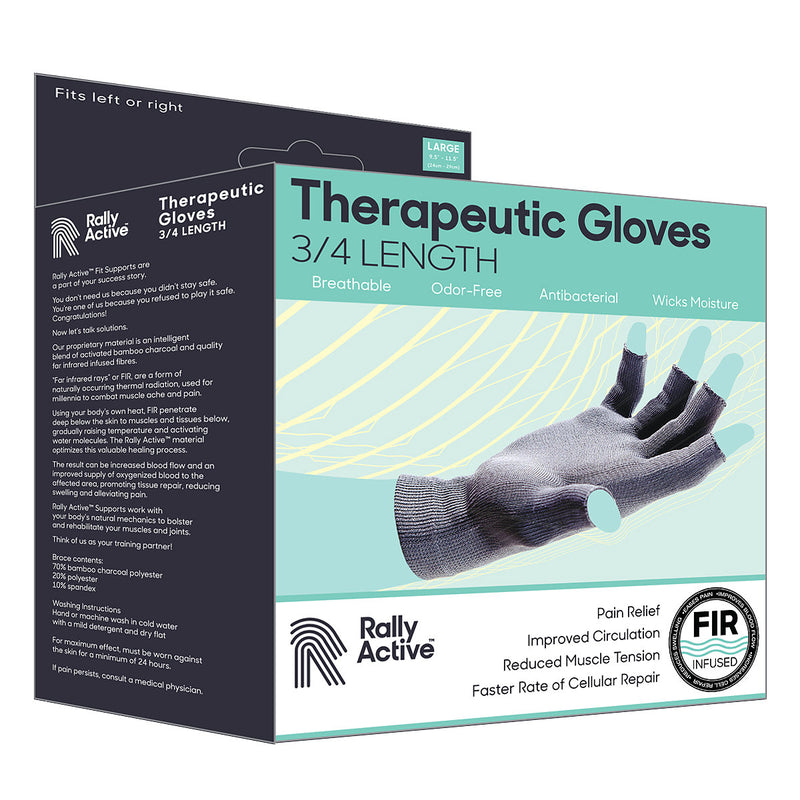 Therapeutic Healing Gloves 3/4 Length - Rally Active